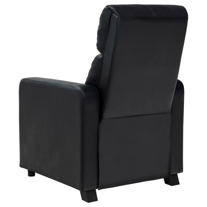 Toohey - 5 Piece Upholstered Tufted Recliner Living Room Set - Black 5 - Piece Living Room Set modern furniture Contempo Furniture
