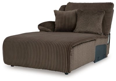 Top Tier Left - Arm Facing Press Back Chaise - Dark Brown Chaise modern furniture Contempo Furniture