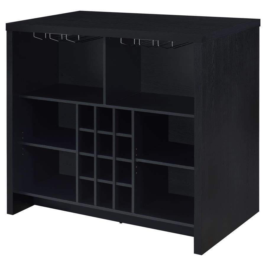Topanga - Engineered Wood Freestanding Home Bar - Black Home Bars modern furniture Contempo Furniture