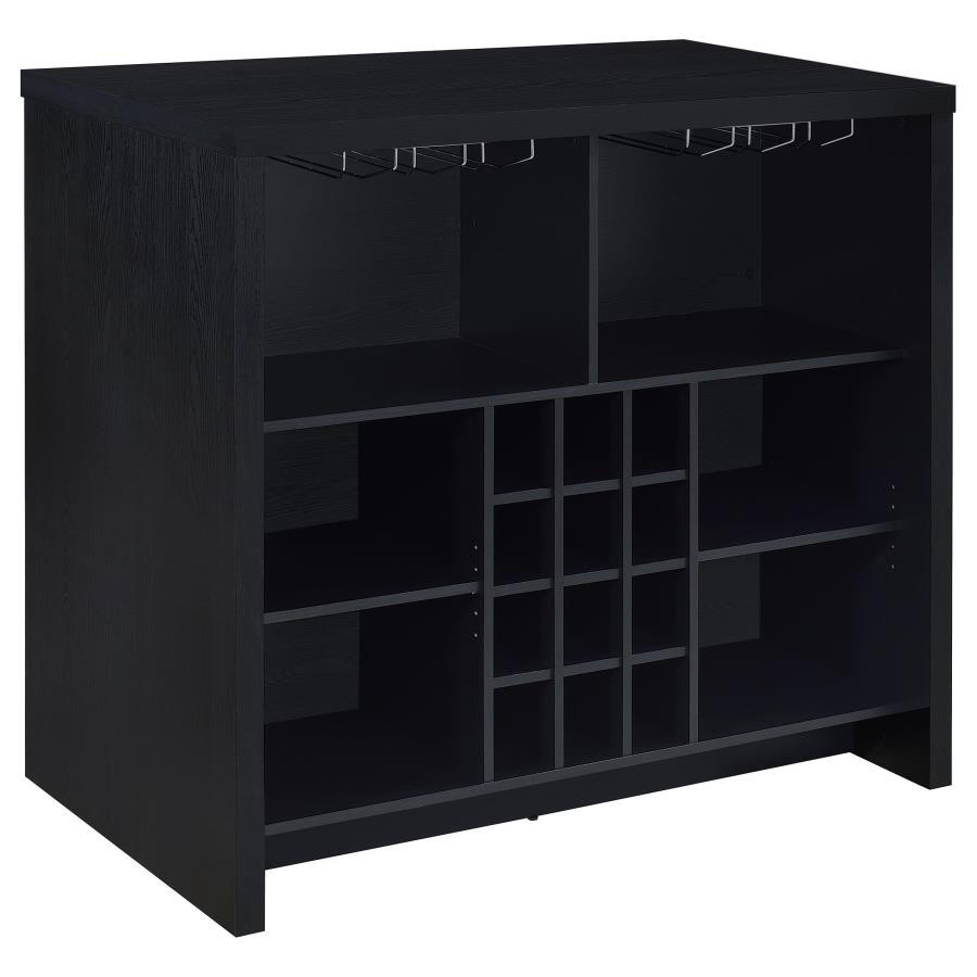 Topanga - Engineered Wood Freestanding Home Bar - Black Home Bars modern furniture Contempo Furniture