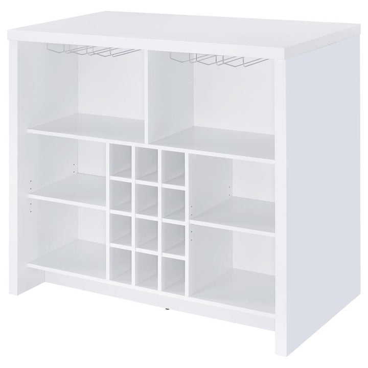 Topanga - Engineered Wood Freestanding Home Bar - White Home Bars modern furniture Contempo Furniture
