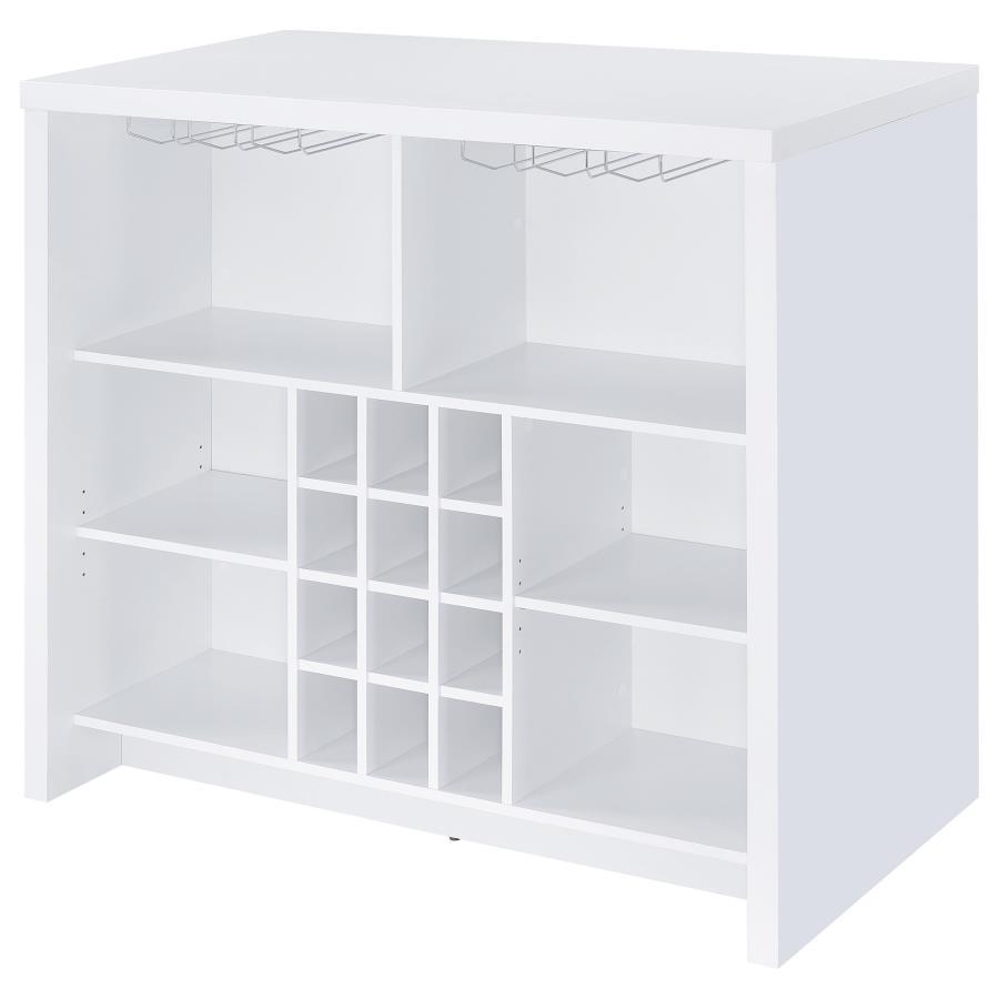 Topanga - Engineered Wood Freestanding Home Bar - White Home Bars modern furniture Contempo Furniture