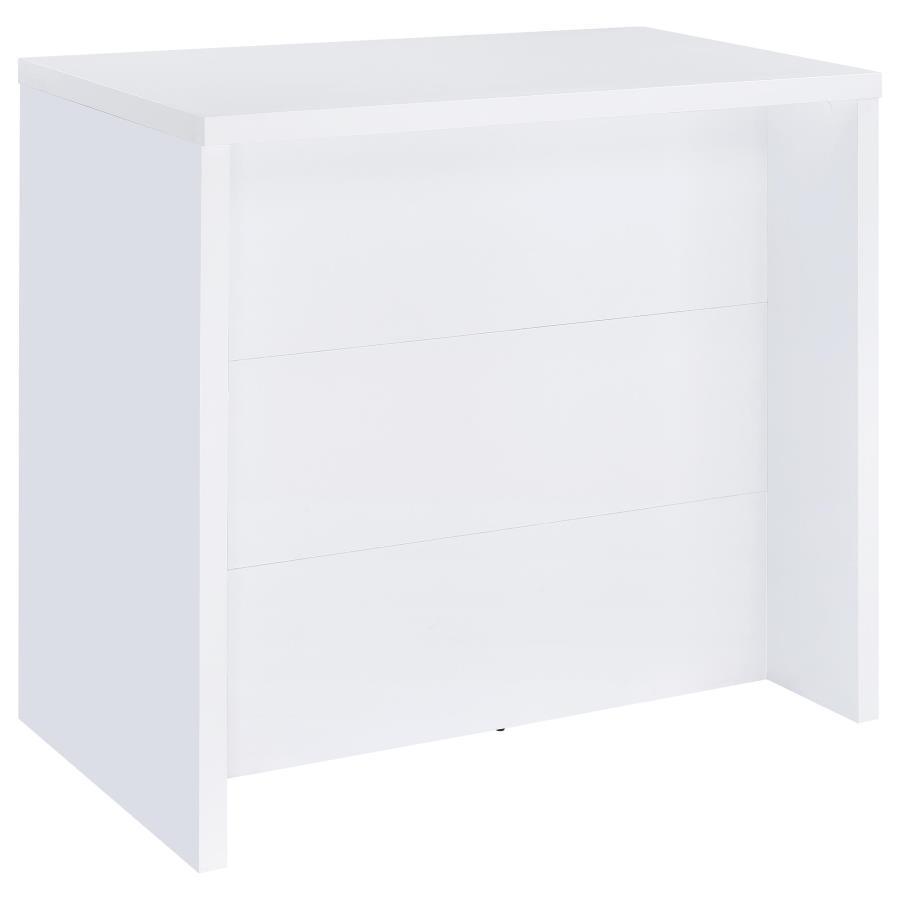 Topanga - Engineered Wood Freestanding Home Bar - White Home Bars modern furniture Contempo Furniture