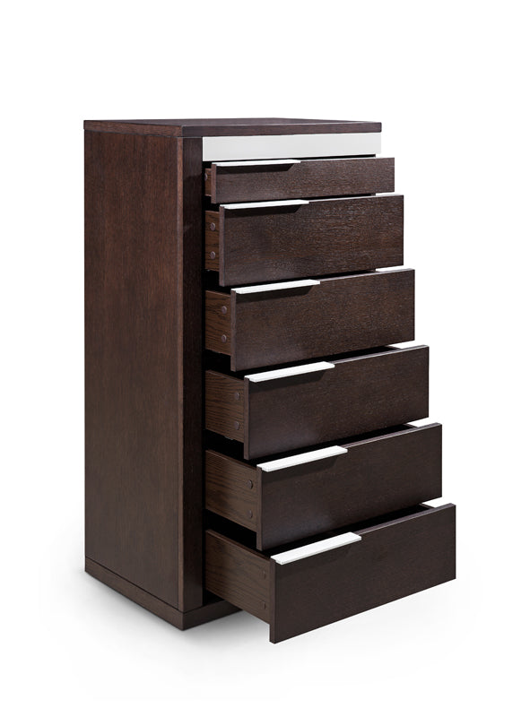 Torino Modern Brown Oak & Grey Chest
