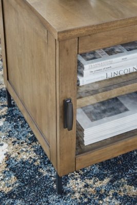 Torlanta Chairside End Table - Dark Brown End Table modern furniture Contempo Furniture