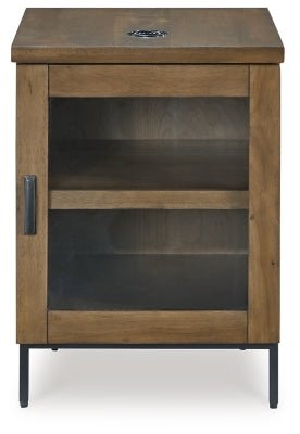 Torlanta Chairside End Table - Dark Brown End Table modern furniture Contempo Furniture