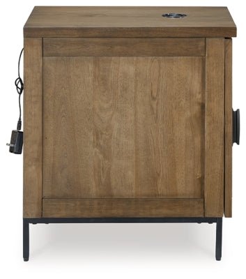 Torlanta Chairside End Table - Dark Brown End Table modern furniture Contempo Furniture