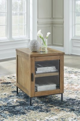 Torlanta Chairside End Table - Dark Brown End Table modern furniture Contempo Furniture