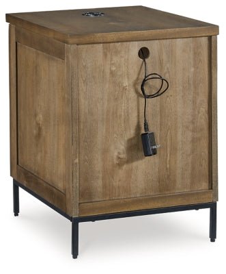 Torlanta Chairside End Table - Dark Brown End Table modern furniture Contempo Furniture