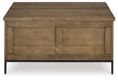 Torlanta Lift - Top Coffee Table - Dark Brown Cocktail Table modern furniture Contempo Furniture