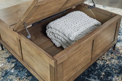 Torlanta Lift - Top Coffee Table - Dark Brown Cocktail Table modern furniture Contempo Furniture