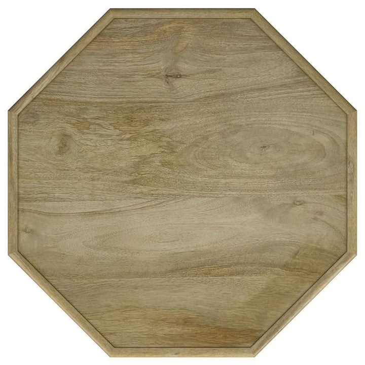 Torres - Octagonal Solid Mango Wood Side Table - Natural Brown Side Table modern furniture Contempo Furniture