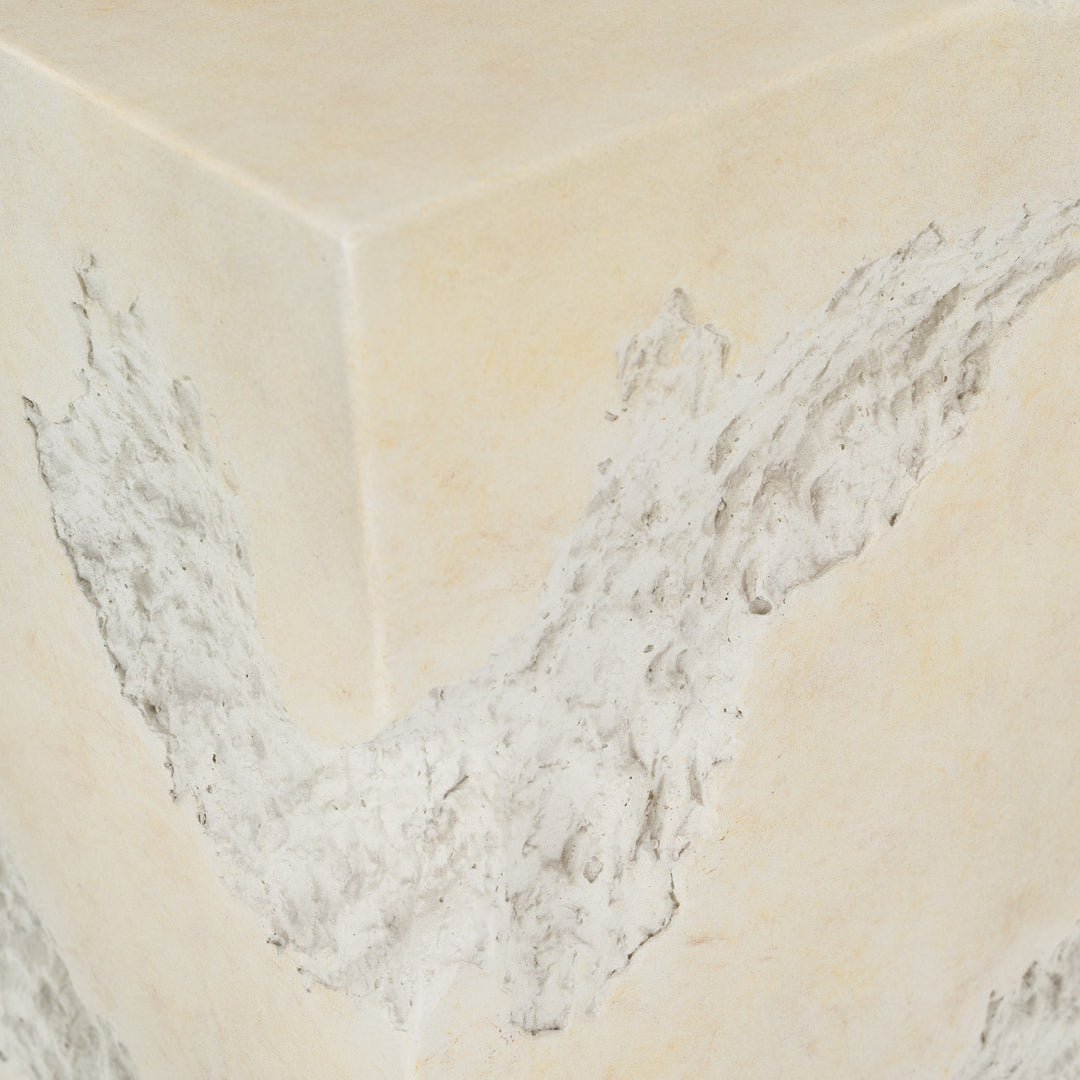 Toubkal - Modern Cream Concrete End Table
