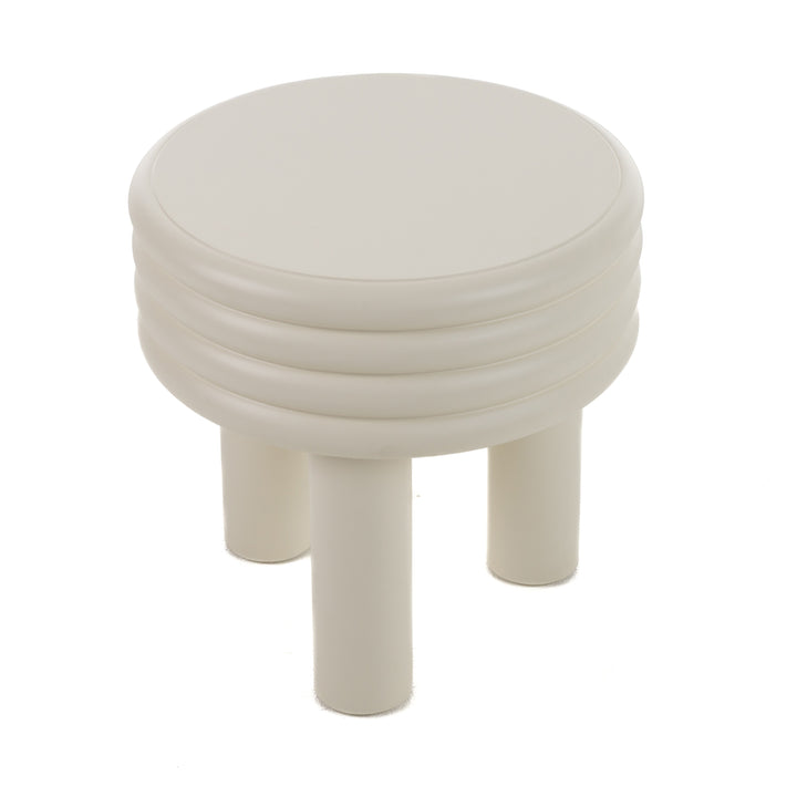 Townley  Contemporary White Round End Table