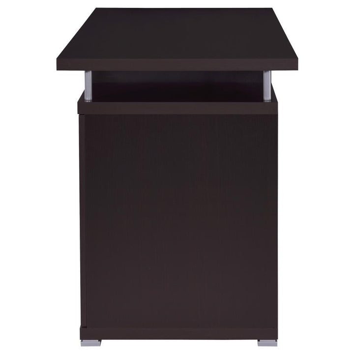 Tracy - 2 - Drawer Office Computer Desk - Cappuccino Computer Desk modern furniture Contempo Furniture