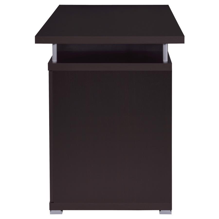 Tracy - 2 - Drawer Office Computer Desk - Cappuccino Computer Desk modern furniture Contempo Furniture