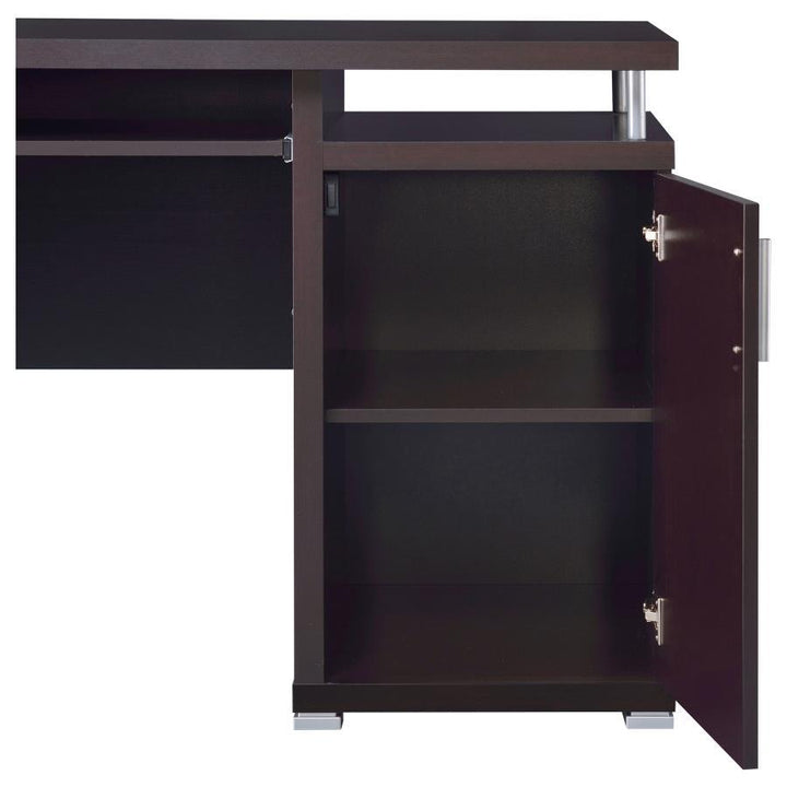Tracy - 2 - Drawer Office Computer Desk - Cappuccino Computer Desk modern furniture Contempo Furniture