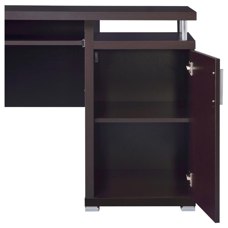 Tracy - 2 - Drawer Office Computer Desk - Cappuccino Computer Desk modern furniture Contempo Furniture