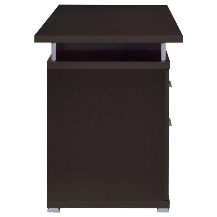 Tracy - 2 - Drawer Office Computer Desk - Cappuccino Computer Desk modern furniture Contempo Furniture