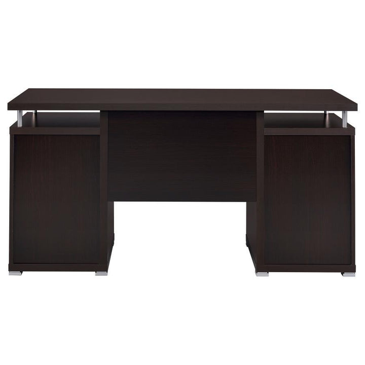 Tracy - 2 - Drawer Office Computer Desk - Cappuccino Computer Desk modern furniture Contempo Furniture