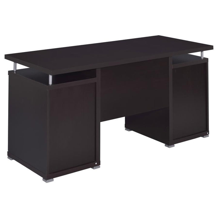 Tracy - 2 - Drawer Office Computer Desk - Cappuccino Computer Desk modern furniture Contempo Furniture