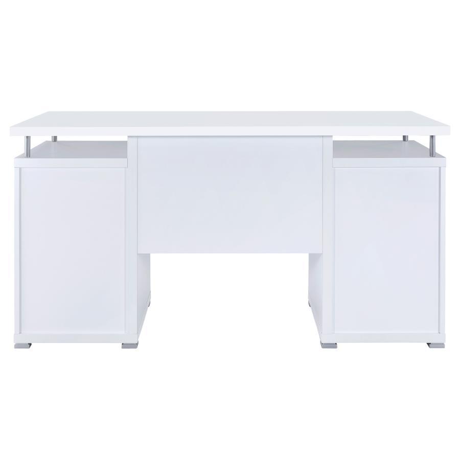 Tracy - 2 - Drawer Office Computer Desk - White Computer Desk modern furniture Contempo Furniture