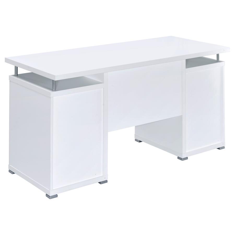 Tracy - 2 - Drawer Office Computer Desk - White Computer Desk modern furniture Contempo Furniture