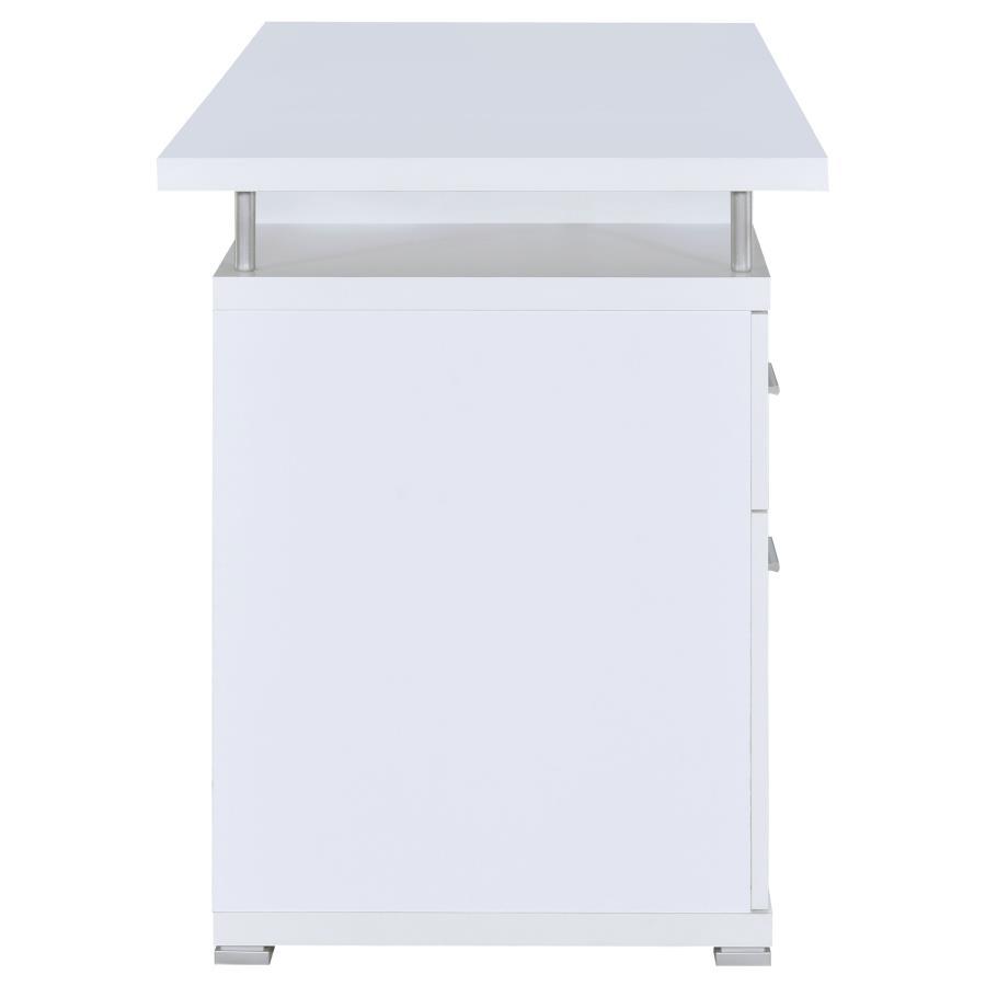 Tracy - 2 - Drawer Office Computer Desk - White Computer Desk modern furniture Contempo Furniture