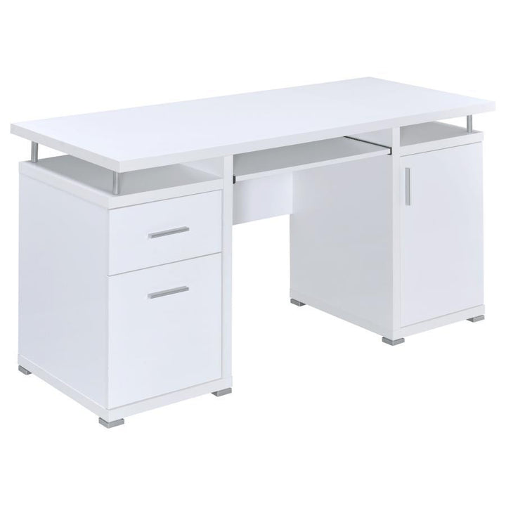 Tracy - 2 - Drawer Office Computer Desk - White Computer Desk modern furniture Contempo Furniture