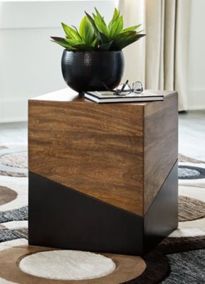 Trailbend Accent Table - Dark Brown Accent Table modern furniture Contempo Furniture