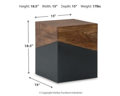 Trailbend Accent Table - Dark Brown Accent Table modern furniture Contempo Furniture