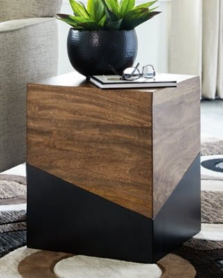 Trailbend Accent Table - Dark Brown Accent Table modern furniture Contempo Furniture