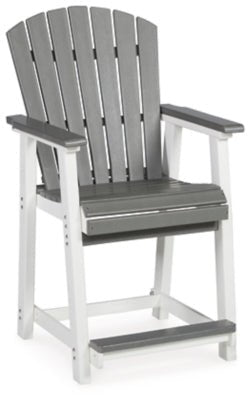 Transville Outdoor Counter Height Bar Stool (Set of 2) - Dark Gray Stool Set modern furniture Contempo Furniture