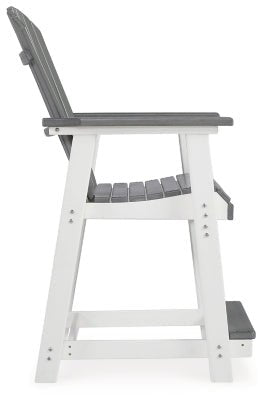 Transville Outdoor Counter Height Bar Stool (Set of 2) - Dark Gray Stool Set modern furniture Contempo Furniture