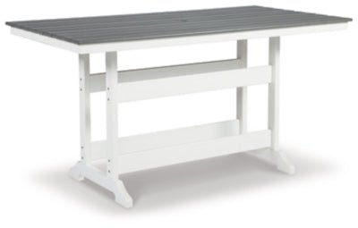 Transville Outdoor Counter Height Dining Table - Dark Gray Dining Table modern furniture Contempo Furniture