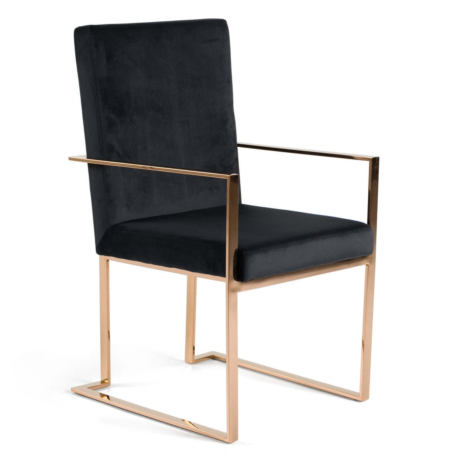 Cartier Modern Black  and  Rosegold Dining Table Set