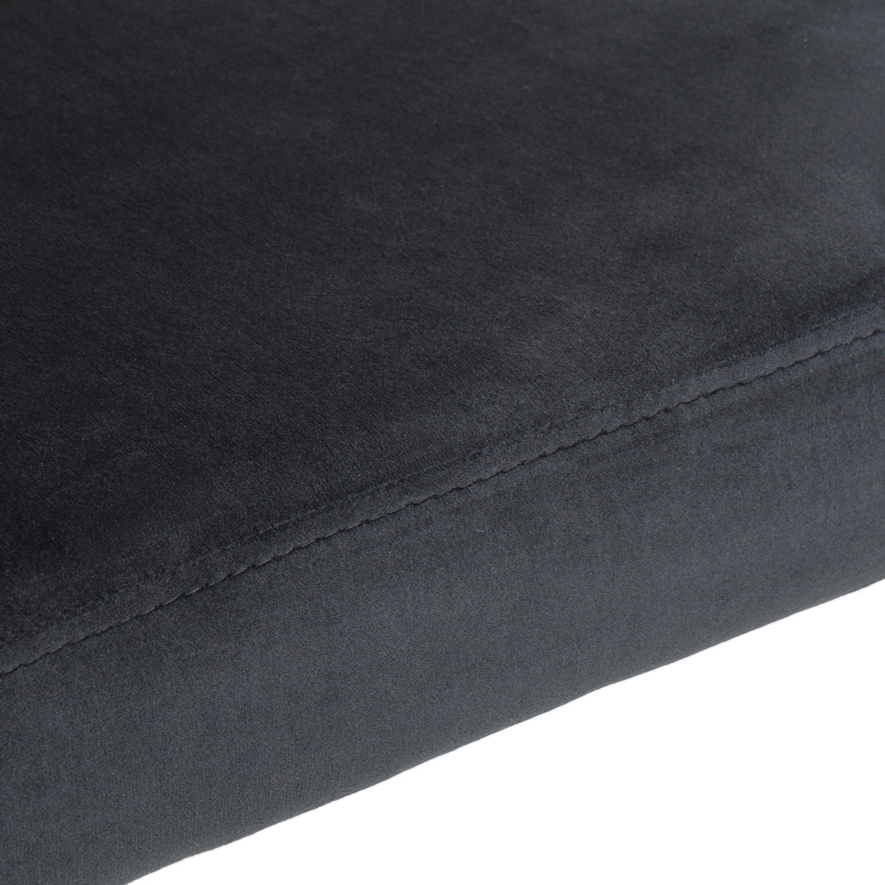 Trea - Modern Black Velvet & Rosegold Dining Chair - View 8