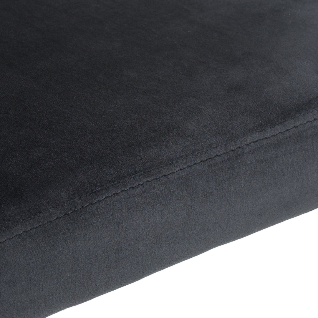 Trea  Modern Black Velvet & Rosegold Dining Chair