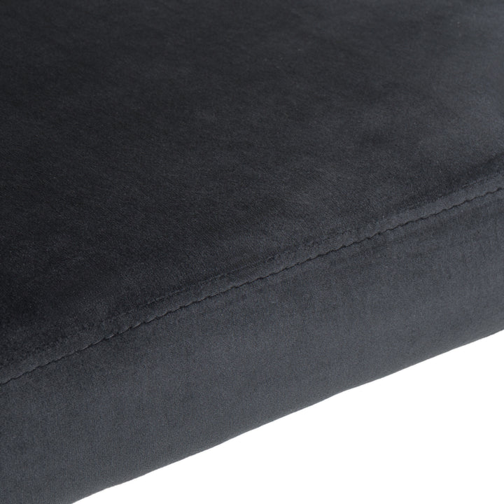 Trea  Modern Black Velvet & Rosegold Dining Chair