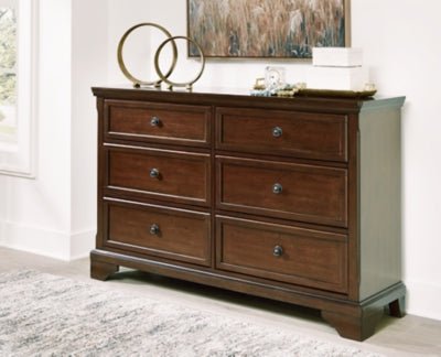Trellington Dresser - Dark Brown Dresser modern furniture Contempo Furniture