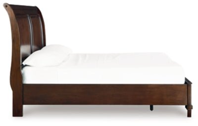 Trellington King Sleigh Storage Bed - Dark Brown Storage Bed modern furniture Contempo Furniture