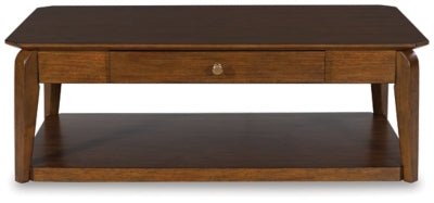 Trenmour Coffee Table - Light Brown Cocktail Table modern furniture Contempo Furniture