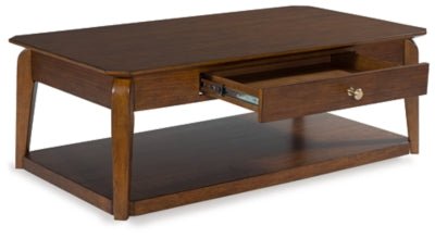 Trenmour Coffee Table - Light Brown Cocktail Table modern furniture Contempo Furniture