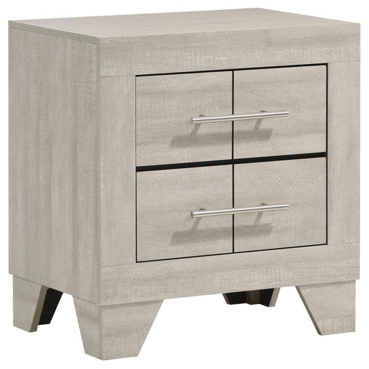 Trenton - 2 - Drawer Nightstand Bedside Table - Rustic Cream Accent Nightstand modern furniture Contempo Furniture