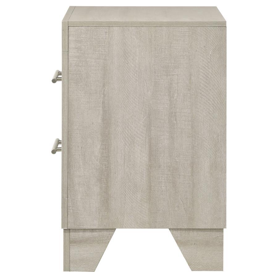 Trenton - 2 - Drawer Nightstand Bedside Table - Rustic Cream Accent Nightstand modern furniture Contempo Furniture