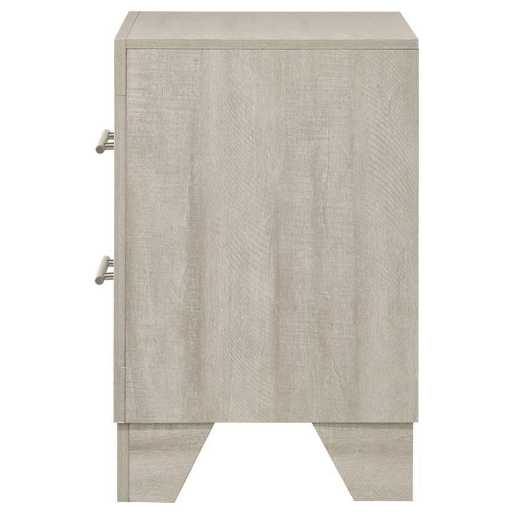 Trenton - 2 - Drawer Nightstand Bedside Table - Rustic Cream Accent Nightstand modern furniture Contempo Furniture
