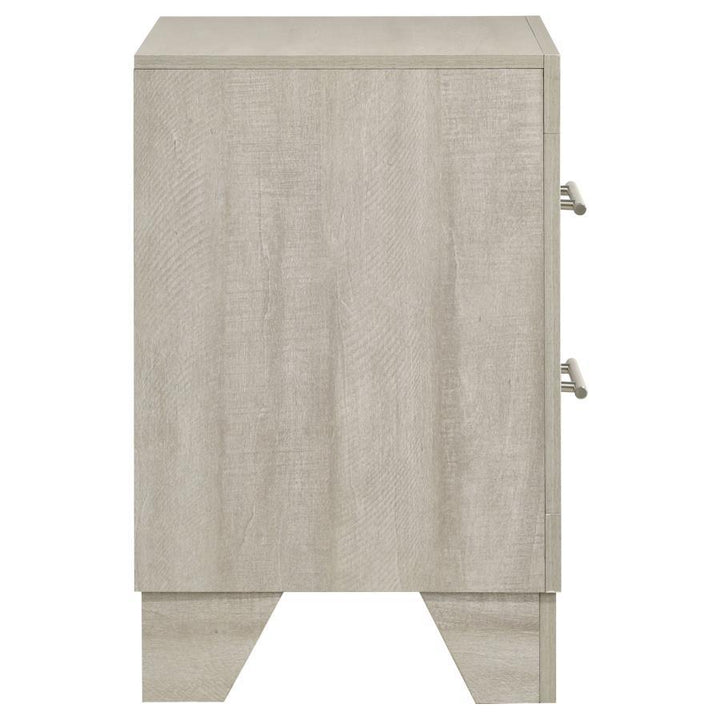 Trenton - 2 - Drawer Nightstand Bedside Table - Rustic Cream Accent Nightstand modern furniture Contempo Furniture