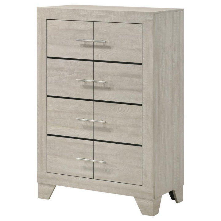 Trenton - 4 - Drawer Bedroom Chest Of Drawers - Rustic Cream Accent Chest modern furniture Contempo Furniture
