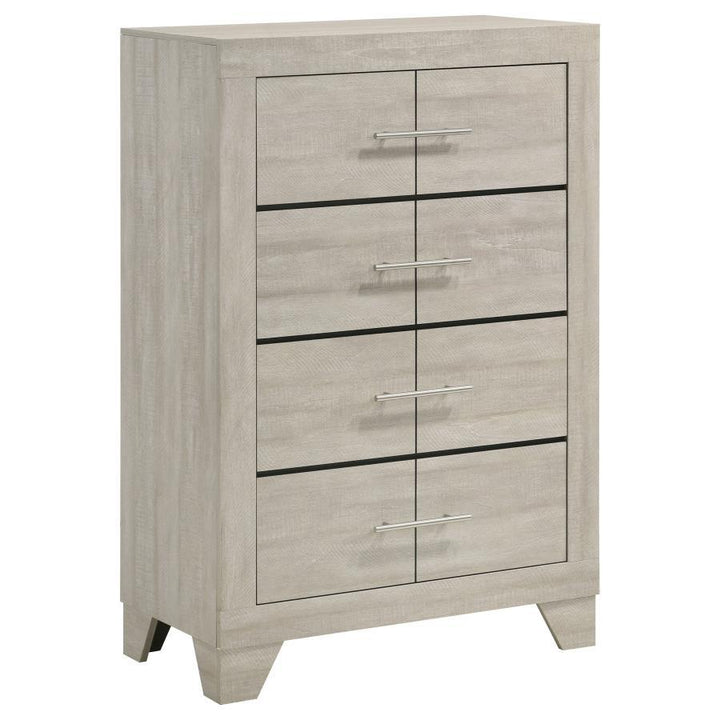 Trenton - 4 - Drawer Bedroom Chest Of Drawers - Rustic Cream Accent Chest modern furniture Contempo Furniture