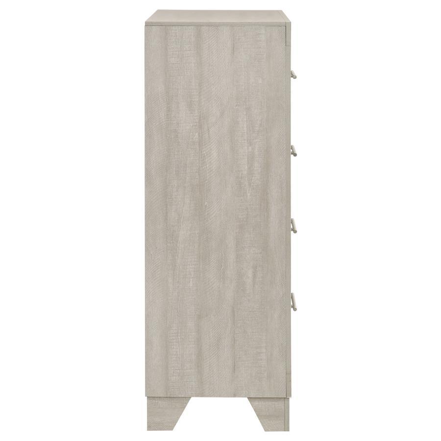 Trenton - 4 - Drawer Bedroom Chest Of Drawers - Rustic Cream Accent Chest modern furniture Contempo Furniture